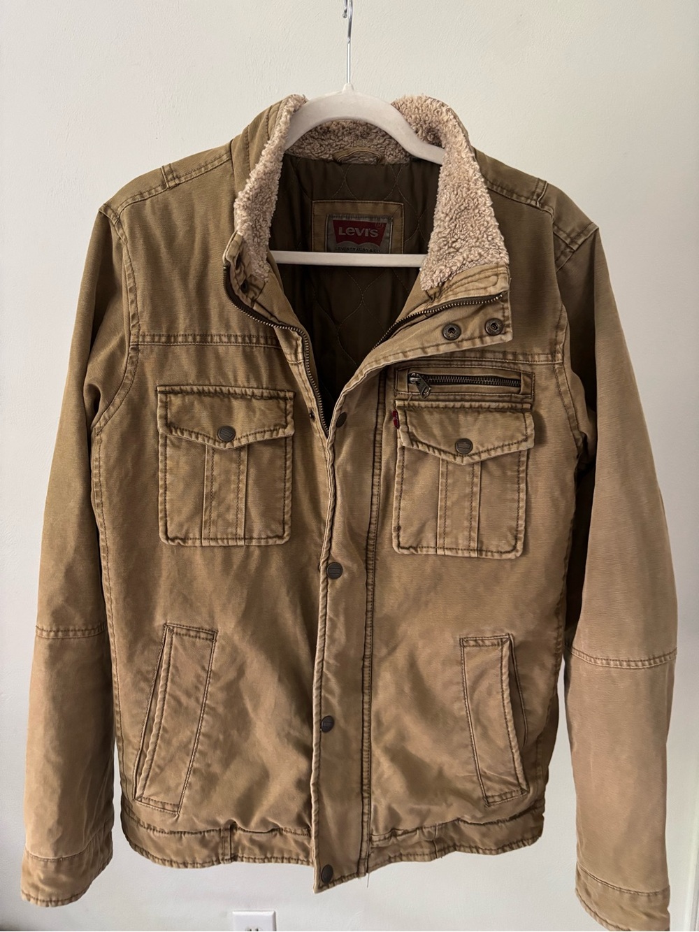 Levi's Men's Tan Sherpa Collar Field Jacket